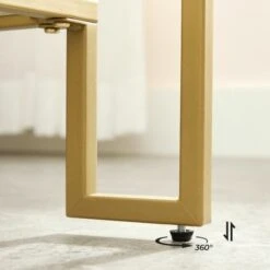 VASAGLE Glass Coffee Table With Storage For Living Room, Tempered Glass Surface, Steel Frame, 100 X 55 X 45 Cm, Golden Color By SONGMICS LGT033A01 10 VASAGLE Glass Coffee Table With Storage For Living Room, Tempered Glass Surface, Steel Frame, 100 X 55 X 45 Cm, Golden Color By SONGMICS LGT033A01 -Living Room Furniture Store 46560909 4