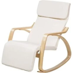 Modern Lounge Rocking Chair Beige Fabric Birch Wood Legs Weston 10 Modern Lounge Rocking Chair Beige Fabric Birch Wood Legs Weston -Living Room Furniture Store 4660921 4 1