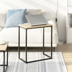 SoBuy Set Of 2 Industrial Style Side Tables End Tables Nesting Tables Coffee Table, FBT108-N -Living Room Furniture Store 47346048 4