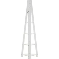Modern Ladder Corner Shelf 5 Tiers Bookcase White Mobile Solo 11 Modern Ladder Corner Shelf 5 Tiers Bookcase White Mobile Solo -Living Room Furniture Store 4735721 5