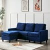 Cherry Tree Furniture Campbell 3 Seater Sofa With Reversible Chaise In Blue Velvet 1 Cherry Tree Furniture Campbell 3 Seater Sofa With Reversible Chaise In Blue Velvet -Living Room Furniture Store 47590017 1