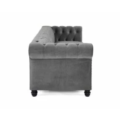 Chesterfield M10 Grey Velvet 3 Seater Sofa 10 Chesterfield M10 Grey Velvet 3 Seater Sofa -Living Room Furniture Store 47808581 4