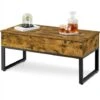 Yaheetech Split Lift-top Coffee Table For Living Rooms, Rustic Brown -Living Room Furniture Store 48204374 1