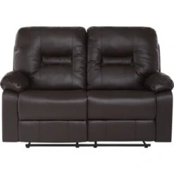 Modern Faux Leather Recliner Sofa Manual Reclining Padded 2 Seater Brown Bergen 11 Modern Faux Leather Recliner Sofa Manual Reclining Padded 2 Seater Brown Bergen -Living Room Furniture Store 4886190 5
