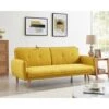 Belmont Mustard Fabric Sofa Bed -Living Room Furniture Store 49934536 1