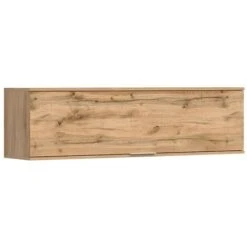 Wall Cabinet Unit Storage Bedroom Living Room Oak Effect 135cm Lift Up Modern Shelf Zele