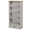 Corona Grey Wax 1 Drawer DVD Rack -Living Room Furniture Store 50409601 1