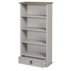 Corona Grey Wax 1 Drawer DVD Rack -Living Room Furniture Store 50409601 3