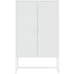 Highboard White 80x35x135 Cm Steel VidaXL -Living Room Furniture Store 50902842 5
