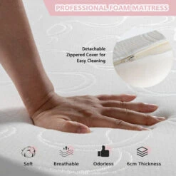 COSTWAY Folding Bed With Mattress, 2-in-1 Convertible Sofa Bed Ottoman, Space-Saving Button Tufted Couch Sleeper Guest Lounger Footstool For Living Room, Bedroom And Office (Pink) 11 COSTWAY Folding Bed With Mattress, 2-in-1 Convertible Sofa Bed Ottoman, Space-Saving Button Tufted Couch Sleeper Guest Lounger Footstool For Living Room, Bedroom And Office (Pink) -Living Room Furniture Store 50914459 5