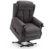 HALTON ELECTRIC FABRIC DUAL MOTOR RISER RECLINER LIFT MOBILITY TILT CHAIR Charcoal -Living Room Furniture Store 51240118 1