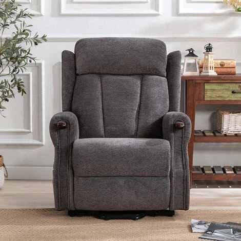 HALTON ELECTRIC FABRIC DUAL MOTOR RISER RECLINER LIFT MOBILITY TILT CHAIR Charcoal 4 HALTON ELECTRIC FABRIC DUAL MOTOR RISER RECLINER LIFT MOBILITY TILT CHAIR Charcoal - Image 2