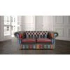 Chesterfield Patchwork Antique 2 Seater Settee Leather Sofa -Living Room Furniture Store 51595740 1
