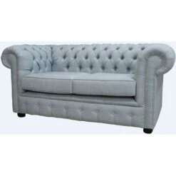 DesignerSofas4U Buy Sky Blue Linen Chesterfield 2 Seater -Living Room Furniture Store 51598492 3