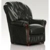 Alabama Armchair Genuine Italian Real Leather -Living Room Furniture Store 51599739 1