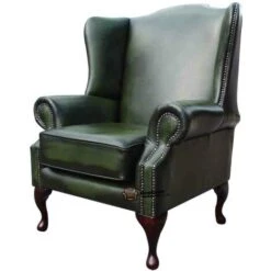 Richmond Chesterfield Armchair UK Manufactured Antique Green -Living Room Furniture Store 51599793 3