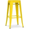Bar Stool Stylix Industrial Design Matte Metal - 76 Cm - New Edition Yellow Steel