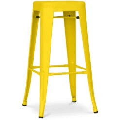 Bar Stool Stylix Industrial Design Matte Metal - 76 Cm - New Edition Yellow Steel