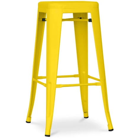 Bar Stool Stylix Industrial Design Matte Metal - 76 Cm - New Edition Yellow Steel 3 Bar Stool Stylix Industrial Design Matte Metal - 76 Cm - New Edition Yellow Steel