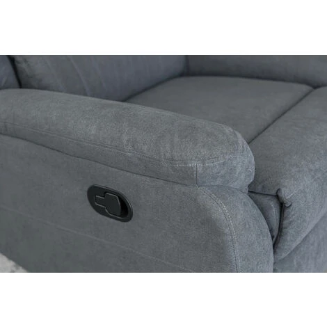 Slate Grey Fabric Recliner Armchair Single Sofa Lounge Chair 7 Slate Grey Fabric Recliner Armchair Single Sofa Lounge Chair - Image 5