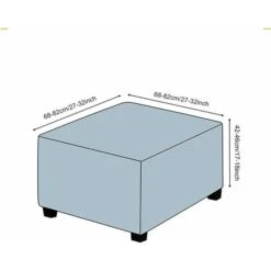 Stretch Slipcovers, Square Jacquard Storage Stool Protector Foot Stool Stretch Covers With Elastic Bottom Spandex Fabric Cushion For Footrest Furniture(Brown) -Living Room Furniture Store 51801960 3