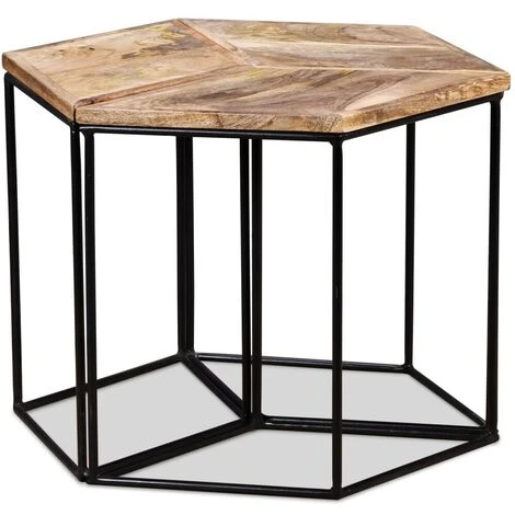 Topdeal Coffee Table Solid Mango Wood 48x48x40 Cm VDFF10213UK 4 Topdeal Coffee Table Solid Mango Wood 48x48x40 Cm VDFF10213UK - Image 2