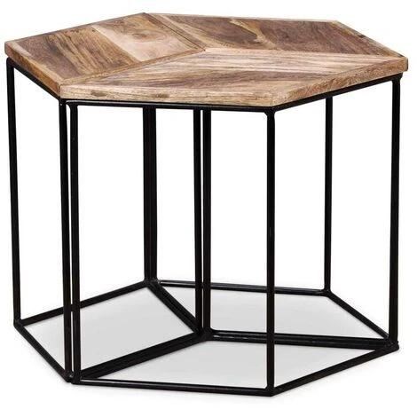 Topdeal Coffee Table Solid Mango Wood 48x48x40 Cm VDFF10213UK 6 Topdeal Coffee Table Solid Mango Wood 48x48x40 Cm VDFF10213UK - Image 4