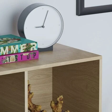 Durham 4 Cube Bookcase Shelf Wooden Display Storage Rack Free Standing Shelf Unit, Oak-0-Baskets 5 Durham 4 Cube Bookcase Shelf Wooden Display Storage Rack Free Standing Shelf Unit, Oak-0-Baskets - Image 3