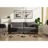 3 Seater Cushion Back Grey Sofa