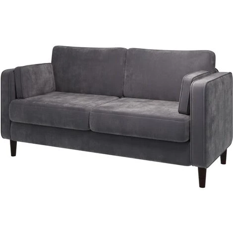 3 Seater Cushion Back Grey Sofa 6 3 Seater Cushion Back Grey Sofa - Image 4
