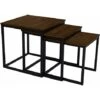Nest Coffee Table 3 In 1 Set Compact Modern Design For Space Saving Dark Wood -Living Room Furniture Store 53620443 1