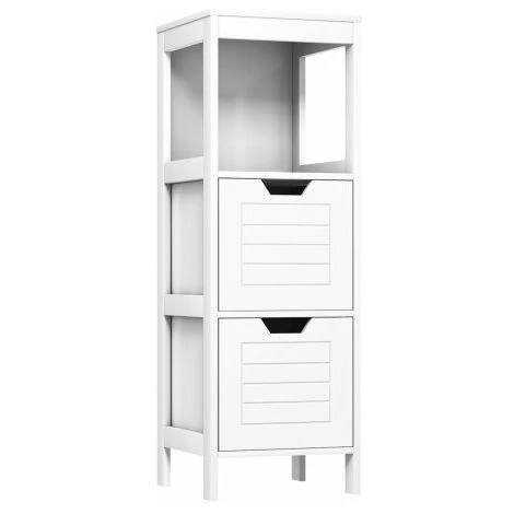 Wooden Storage Rack Freestanding Organizer 2 Drawer Switchable Shelves 5 Wooden Storage Rack Freestanding Organizer 2 Drawer Switchable Shelves - Image 3