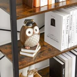 Songmics VASAGLE Bookshelf, 6-Tier Shelving Unit With Steel Frame, Tall Rustic Shelves For Living Room, Office, Study, Hallway, Industrial Style, 66 X 30 X 186 Cm, Rustic Brown And Black LLS062B01 9 Songmics VASAGLE Bookshelf, 6-Tier Shelving Unit With Steel Frame, Tall Rustic Shelves For Living Room, Office, Study, Hallway, Industrial Style, 66 X 30 X 186 Cm, Rustic Brown And Black LLS062B01 -Living Room Furniture Store 54155165 3