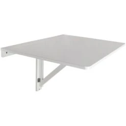 HIDEAWAY - Wooden Fold Down Drop-leaf Wall Mounted Craft / Kitchen Table - White