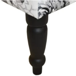 BLACK ROSE - Storage Ottoman Stool / Blanket Box / Padded Trunk - Black / White 10 BLACK ROSE - Storage Ottoman Stool / Blanket Box / Padded Trunk - Black / White -Living Room Furniture Store 5435513 4