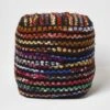 HOMESCAPES Multi Coloured Folk Woven Bean Filled Pouffe Square 40 X 40 Cm 1 HOMESCAPES Multi Coloured Folk Woven Bean Filled Pouffe Square 40 X 40 Cm -Living Room Furniture Store 54654686 1