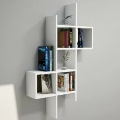 Keno Wall Mounted Bookcase Wall Display - White