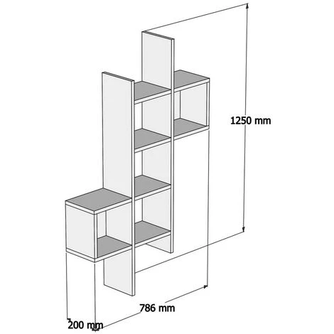 Keno Wall Mounted Bookcase Wall Display - White 5 Keno Wall Mounted Bookcase Wall Display - White - Image 4