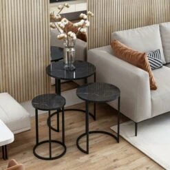 Gloria Set Of 3 Nesting Table Side Coffee Tables 11 Gloria Set Of 3 Nesting Table Side Coffee Tables -Living Room Furniture Store 54995809 5