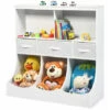 3-Tier Wooden Toy Storage Organizer Cabinet W/8 Open Cubes 3 Drawers -Living Room Furniture Store 55067294 1