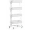 4-Tier Rolling Cart W/ Wheels Steel Frame Kitchen Office Bedroom Organization -Living Room Furniture Store 55067321 1