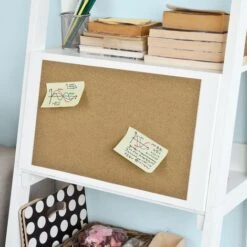 SoBuy Computer Table Storage Display Shelving, Bookcase/Memo Board,FRG115-W -Living Room Furniture Store 5571729 4