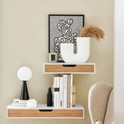 SoBuy Wall Storage Display Shelving, Wall Mounted Floating Drawer,FRG93-WN 11 SoBuy Wall Storage Display Shelving, Wall Mounted Floating Drawer,FRG93-WN -Living Room Furniture Store 5571744 5
