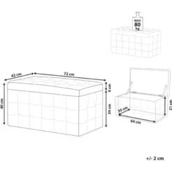 Modern Tufted Ottoman Bedroom Bench Storage Chest Dark Blue Velvet Michigan -Living Room Furniture Store 5624803 3 1