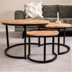 Coffee Table Caleb Mango Wood Set Of 3