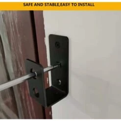 Heavy Duty Steel Door Brackets For 2x4 Door, U-Shape Security Bar, 2Pcs 9 Heavy Duty Steel Door Brackets For 2x4 Door, U-Shape Security Bar, 2Pcs -Living Room Furniture Store 56639043 3
