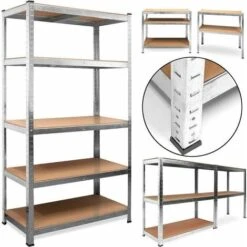 150cm X 70cm X 30cm FURNITURE STORAGE RACK/SHELVING BOOK SHELF KITCHEN/OFFICE DISPLAY UNIT