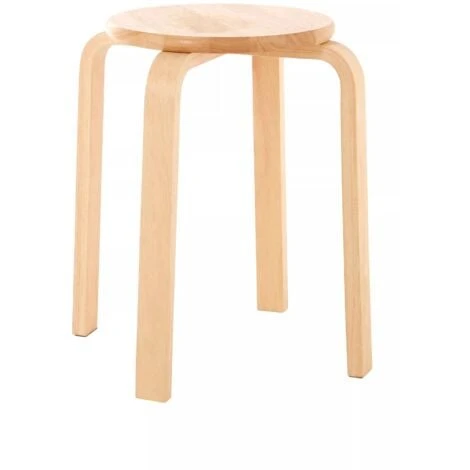 Premier Housewares Tropical Hevea Wood Stacking Stool 4 Premier Housewares Tropical Hevea Wood Stacking Stool - Image 2