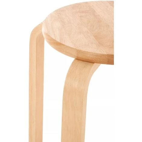Premier Housewares Tropical Hevea Wood Stacking Stool 6 Premier Housewares Tropical Hevea Wood Stacking Stool - Image 4