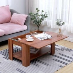 Walnut-85x50x45cm(WxDxH)